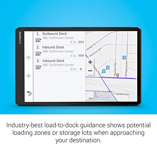 Garmin dēzl OTR1000, 10-inch GPS Truck Navigator, Easy-to-Read Touchscreen Display, Custom Truck Routing and Load-to-Dock ...