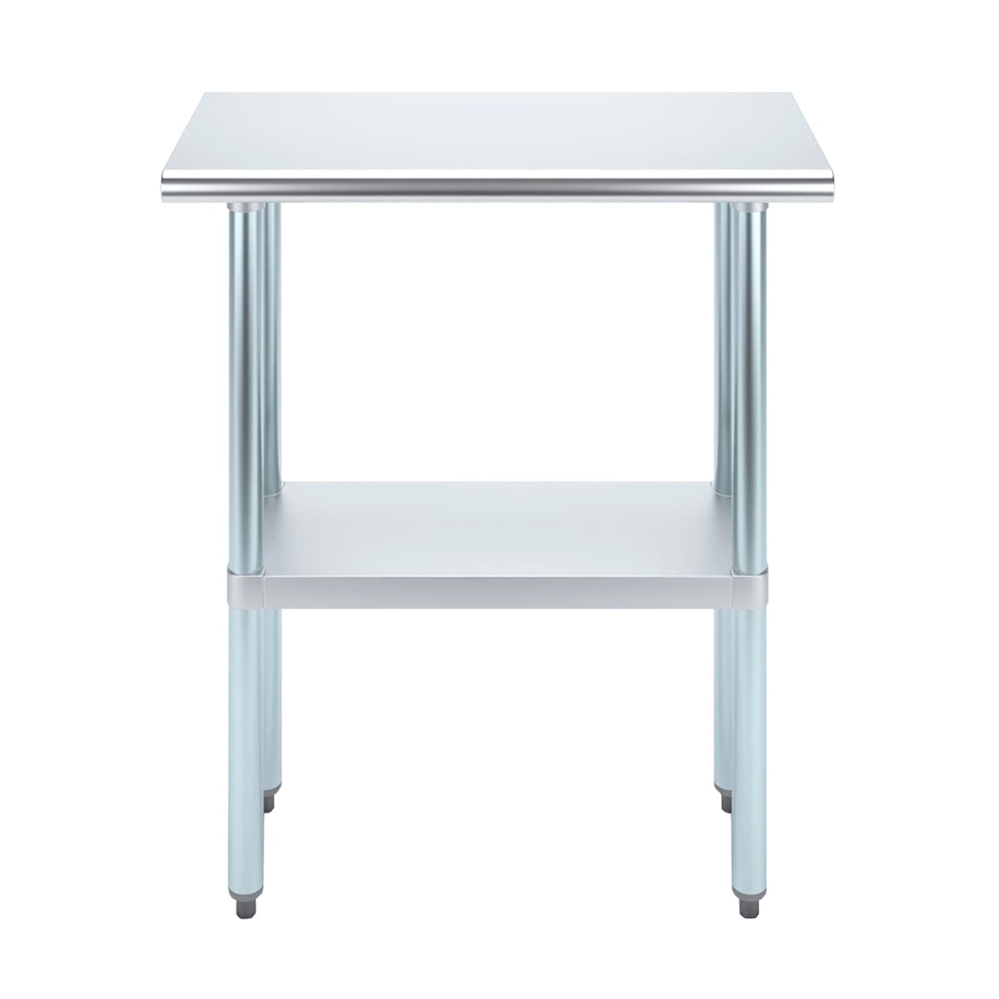 AmGood 14 in. x 30 in. Stainless Steel Work Table | Metal Kitchen Food Prep Table | NSF