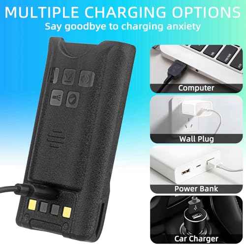 BAOFENG UV-9R Pro Battery,4800mAh USB-C Charge Replacement Radio BL-9 Battery for UV9R Pro Plus UV-9G BF-T57 GMRS-9R UV-XR (6 Pack)