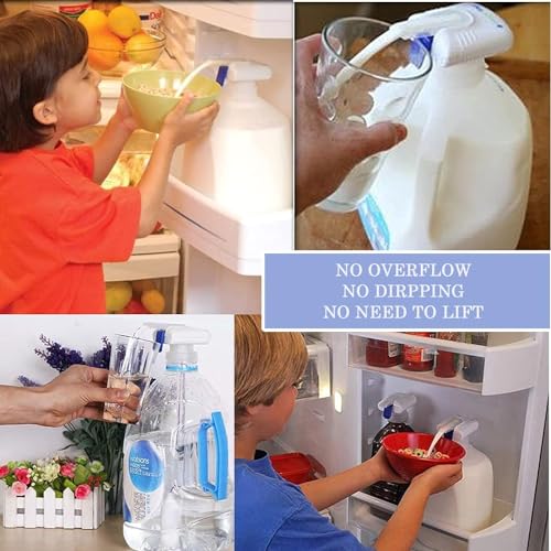 2 Pack Automatic Drink Dispenser,Milk Dispenser,Electric Tap,One-Handed Operation,Can Prevent Milk and Beer From Overflowi...