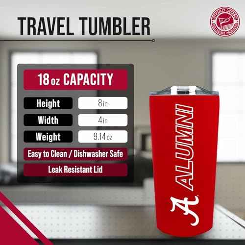 Campus Colors Collegiate Stainless Steel Travel Tumbler for Alumni - 18 oz - Double Walled Insulated Drinkware (Colorado Buffaloes - Black)