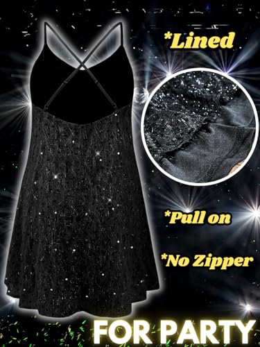Kaei&Shi Feather Sequin Dress,Spaghetti Strap Backless Sparkly Mini Dresses Women,Sexy Glitter Outfit Birthday Homecoming Nye