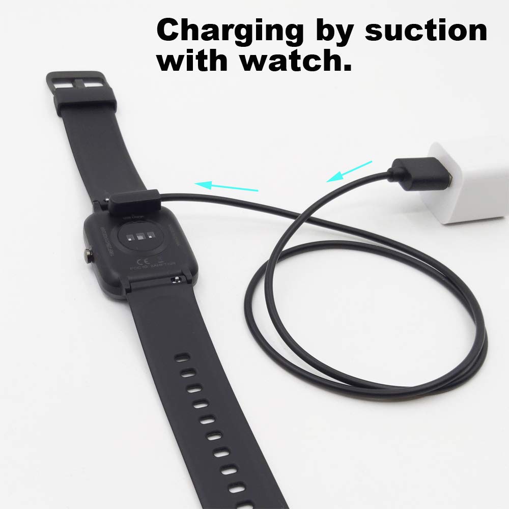 Smaate Smart Watch Cables Compatible With Ruimen H1 1.85 Inches Smartwatch, 2 Pcs