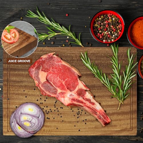 Wooden Cutting Boards For Kitchen Real Solid Sapele Wood Chopping Board One Piece Thick Hard No Glue Non Toxic With Juice ...