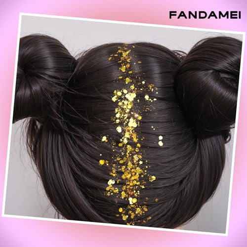 FANDAMEI Body Glitter Gel- 6 Color Glitter Makeup Face Paint for Body&Face&Hair, Rave Festival Mermaid Halloween Concert, ...