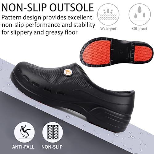 VAVSYL Slip Resistant Work Shoes for Women,Lightweight Waterproof Chef Shoes Men,Non Slip Work Shoes for Nurse/Kitchens/Re...