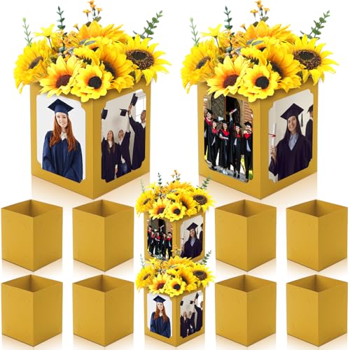 Spiareal 6 Pcs Graduation Box Centerpieces for Table 6/7 Inch Photo Frame Display Congrats Grad Party Favor Gift Picture T...