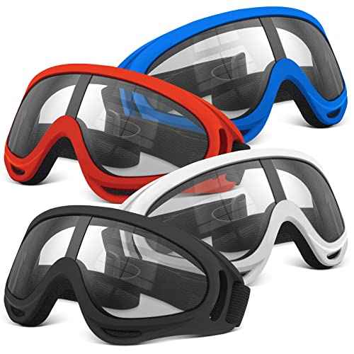 POKONBOY 4 Pack Protective Goggles Safety Glasses Eyewear Compatible with Nerf Guns for Kids Teens Game Battle