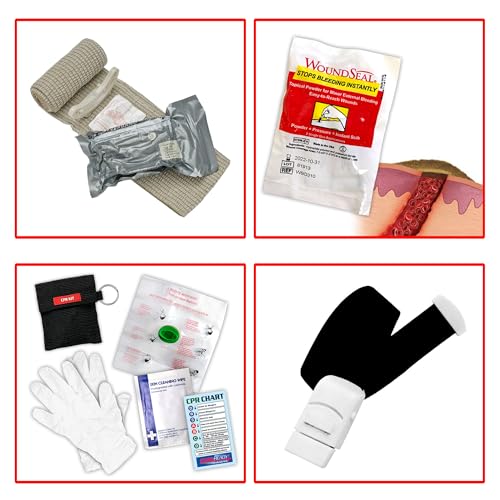 Ever-Ready Industries Outdoor Protection and Workplace First Aid Kit - Emergency Medical and Trauma Kit- Color Coded, Esse...