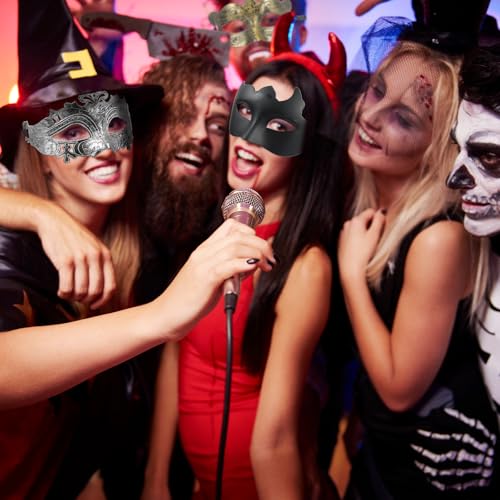 Chivao 60 Pcs Masquerade Masks for Women Men Couple Bulk Venetian Mask Vintage Antique Adult Face Halloween Costumes Party