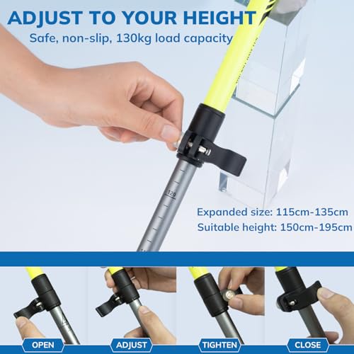 Gifts for Men Christmas Collapsible Trekking Pole, Ultralight 7075 Aluminum Hiking Stick for Women, Men & Seniors, 3-Secti...