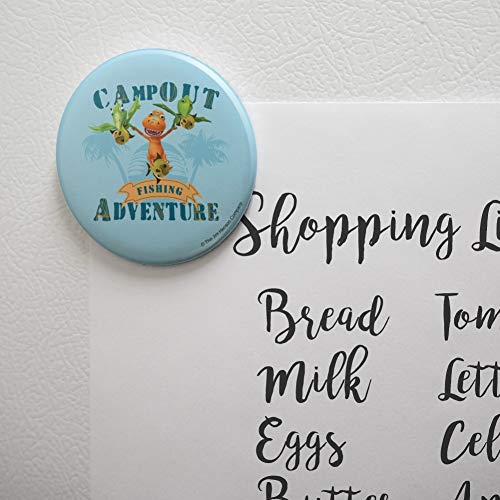 Campout Fishing Adventure Dinosaur Train Kitchen Refrigerator Locker Button Magnet
