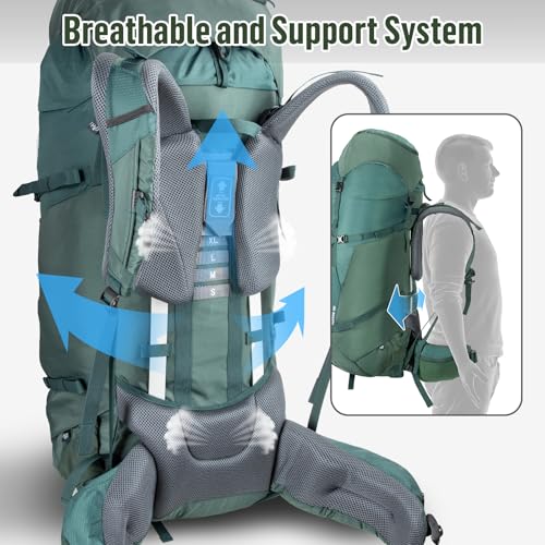 Night Cat Ultralight Tent 1 Person with Internal-Frame Hiking Backpack 100L for Professional Backpacker Hiker 2 LBS Only L...