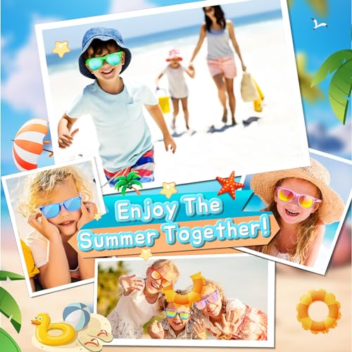 GKTZ Kids Sunglasses Party Favors - Boys Girls Age 3-8 Birthday Goodie Bags Stuffers, Neon Sunglasses with UV 400 Protecti...