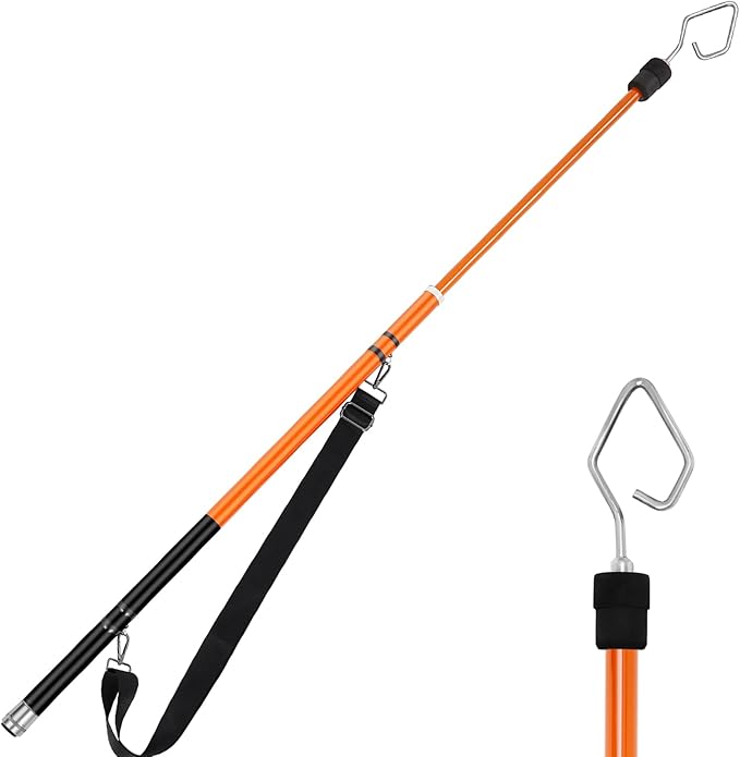 Nuanchu Wire Spanner Plus Telescopic Pole 24 ft High Density Carbon Fiber Telescoping Extension Pole with Insulated Handle...