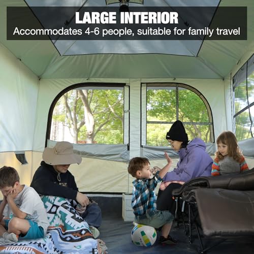 REDCAMP Camping Inner Tent for Pop Up Canopy, Cube Tent Converts 10"x10" Straight Leg Canopy into Camping Tents, Fully Ven...