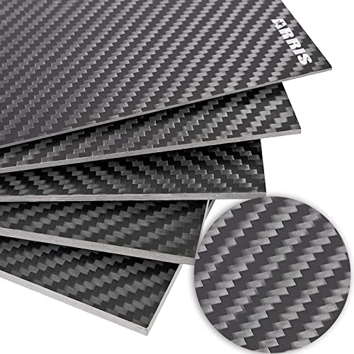 ARRIS 0.5x300X400mm 1.0MM 1.5MM 2MM 2.5MM 3MM 3.5MM 4MM 4.5MM 5MM 6MM 100% 3K Carbon Fiber Laminate Plate Panel Sheet Twil...