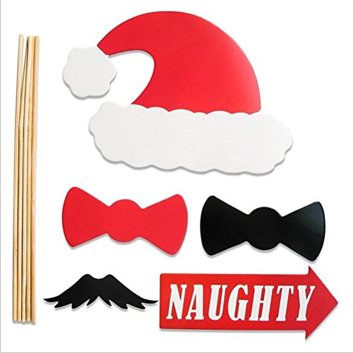 BinaryABC Christmas Party Photo Booth Props for Party Decoration (28PCS)