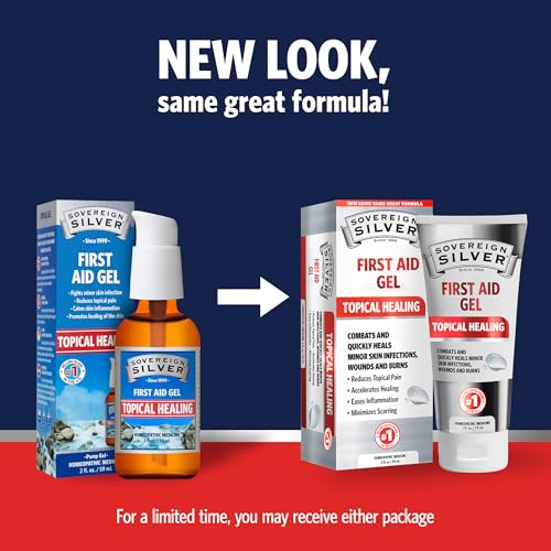 Sovereign Silver First Aid Gel - Argentum Metallicum Gel Wound Care Support, Topical Skin Care for Minor Skin Irritations ...