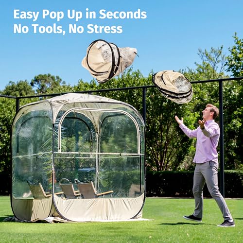 East Oak Weather Sports Tent for Fishing, Sports Event | Pop Up Bubble Tent Instant Sun & Rain Shelter | No Condensation, ...
