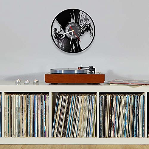 OTKU 12 inch Clock Rock Climbing Vinyl Album Re-purposed Record Clock Climb Mountain Extreme Outdoor Sports Retro Wall Wat...