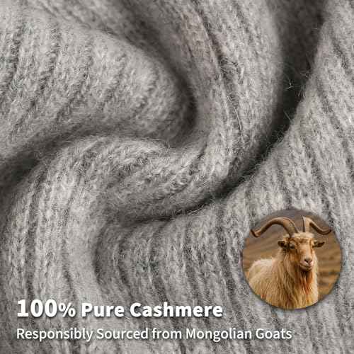100% Pure Mongolian Cashmere Scarf for Women & Men Soft, Lightweight, Warm Fall Winter Wrap with Luxury Gift Box