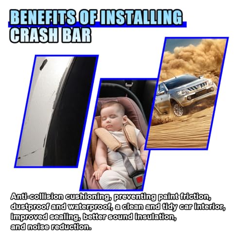 16FT/5M Car Door Edge Guards - U Shape Electroplated Glossy Rubber Door Edge Trim Seal Protector - Self-Adhesion Car Scrat...