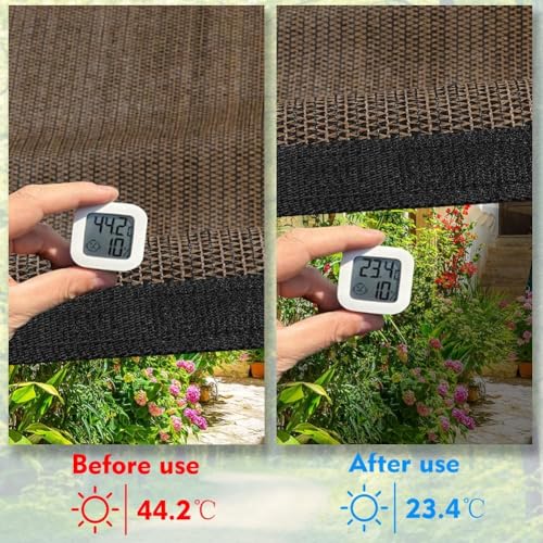 EMERIT 90% Shade Cloth Sun Shade Fabric Privacy Screen Shade Cover for Patio Garden Pergola Shade Cover Canopy with Gromments