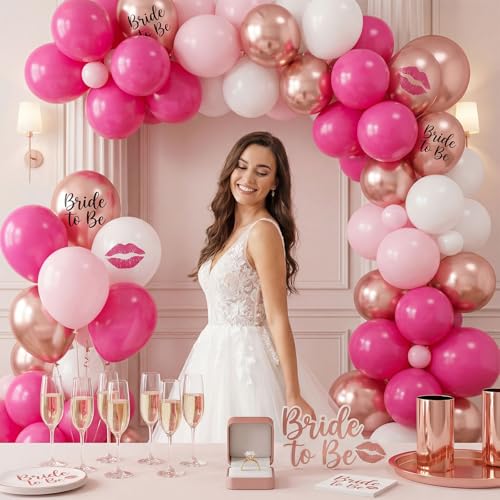 LovesTown 110PCS Latex Balloons 12inch Party Balloons Arch with Ribbon for Birthday Baby Shower Wedding Party Decorations ...