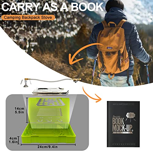 Hotdevil Camping Solo Stove Stainless ALL-Fuel Folding Backpacking Stove Single Burner Fire Pit Portable Butane Fuel Stove...