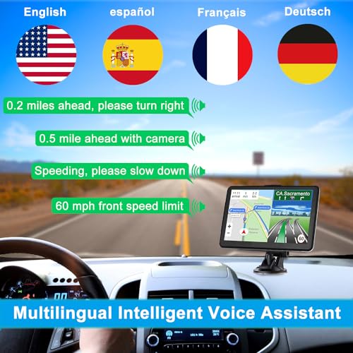 Aonerex GPS Navigation for Car Truck Navigator Latest Maps 7 Inch Touch Screen Vehicle GPS Commercial Trucker Navigation V...