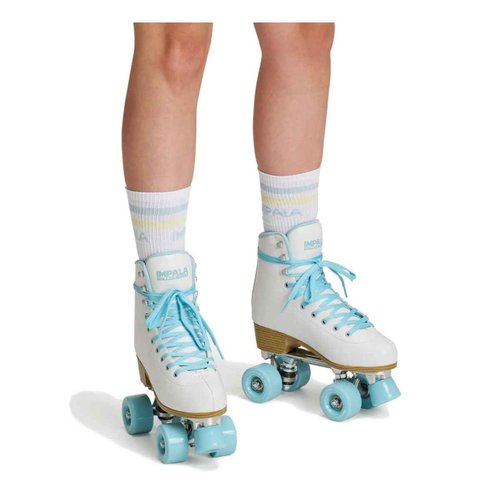 Impala Rollerskates Girl's Impala Quad Skate (Big Kid/Adult) White Ice 10 (US Men's 8, Women's 10) M