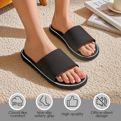 Slippers for Women and Men Non Slip Quick Dry Open Toe Soft Slides Thick Sole Sandals for Bathroom Pool Beach House Outdoo...