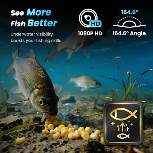 【2026 Upgrade Version】 Canfish CF1 Underwater Fishing Camera,1080P Full HD Portable Video Fish Finder,APP Remote Control R...