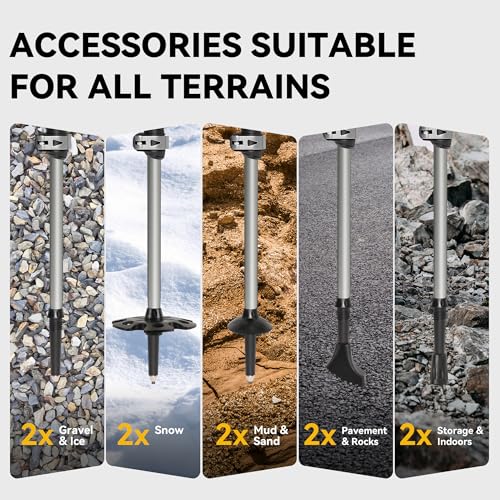 TOBTOS Telescoping Trekking Poles 2 Pack - Adjustable Hiking Sticks & Walking Sticks, 7075 Aluminum with Cork Grips & EVA ...