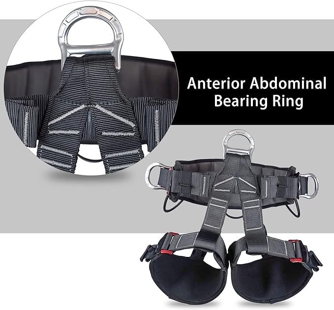 SOB Tree Climbing Harness, Adjustable Thickness Widen Protecta Safety Harness, Half Body Harnesses for Rock Climbing Rescu...