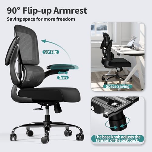 TRALT Office Chair - Ergonomic Desk Chair with Adjustable Lumbar Support, Mesh Computer Chair, Executive Chairs for Home O...
