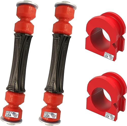 Suspension Dudes 4PC Front Sway Bar Stabilizer Link Kit + CODE RED EXTREME Bushing Kit FITS Escalade, Silverado, Avalanch...