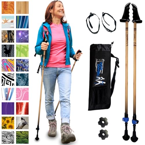 York Nordic Motivator Walking Poles for Balance and Rehab - Patented Stability Grips - Lightweight, Adjustable, and Collap...