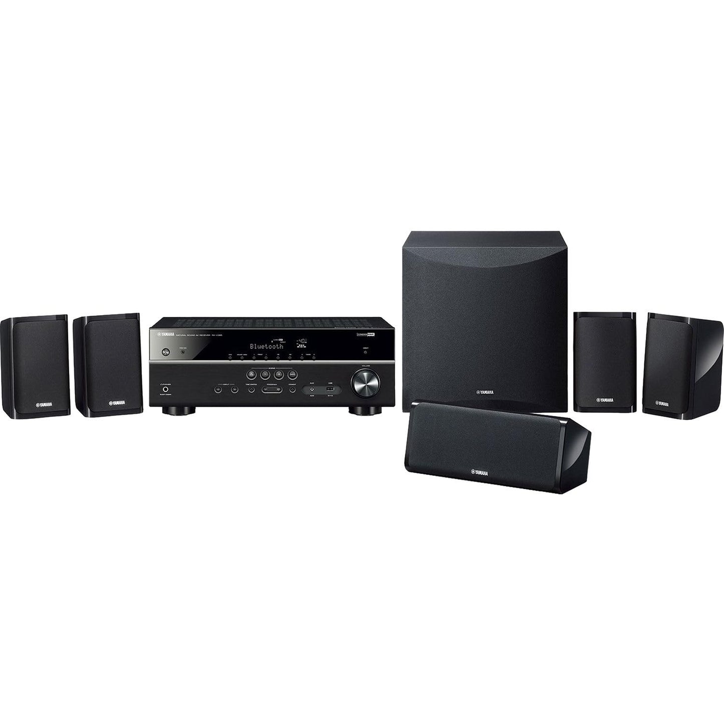 Yamaha Audio YHT-4950U 4K Ultra HD 5.1-Channel Home Theater System with AV Receiver, 8" 50W RMS Powered Subwoofer Speakers True Surround Sound and Bluetooth Streaming Bundle with Accessories