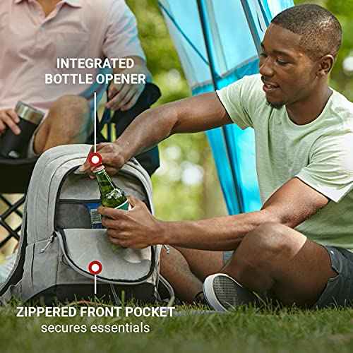Coleman Backroads 30-Can Soft Cooler Backpack, Leak-Proof Portable Insulated Backpack Cooler, Keeps Contents Cold up to 24Hrs, Built-in Bottle Opener