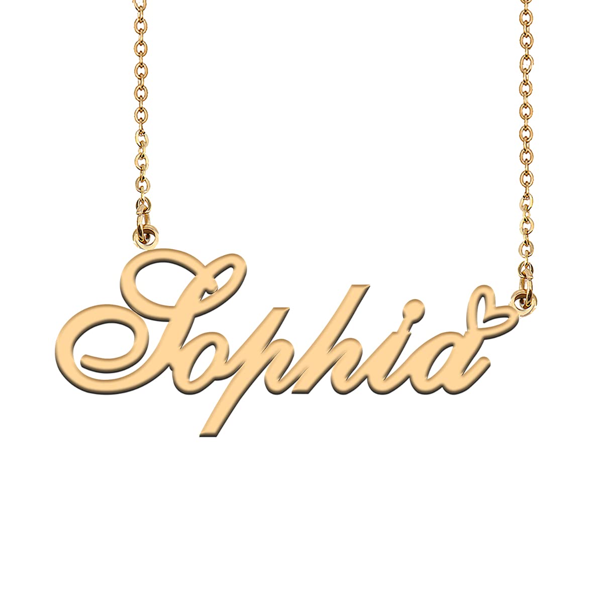 HUAN XUN Custom Gold Plated Sophia Necklace Personalized Name Necklace for Women Choker Jewelry Gift