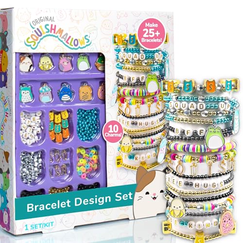 Original Squishmallows Bracelet Design Set, Cute & Friendship Bracelet Kit, Jewelry Making Kit, Charm Bracelet Making Kit,...