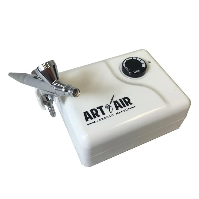 Professional Airbrush Cosmetic Makeup System/Fair to Medium Shades 6pc Foundation Set with Blush, Bronzer, Shimmer and Primer Makeup Airbrush Kit