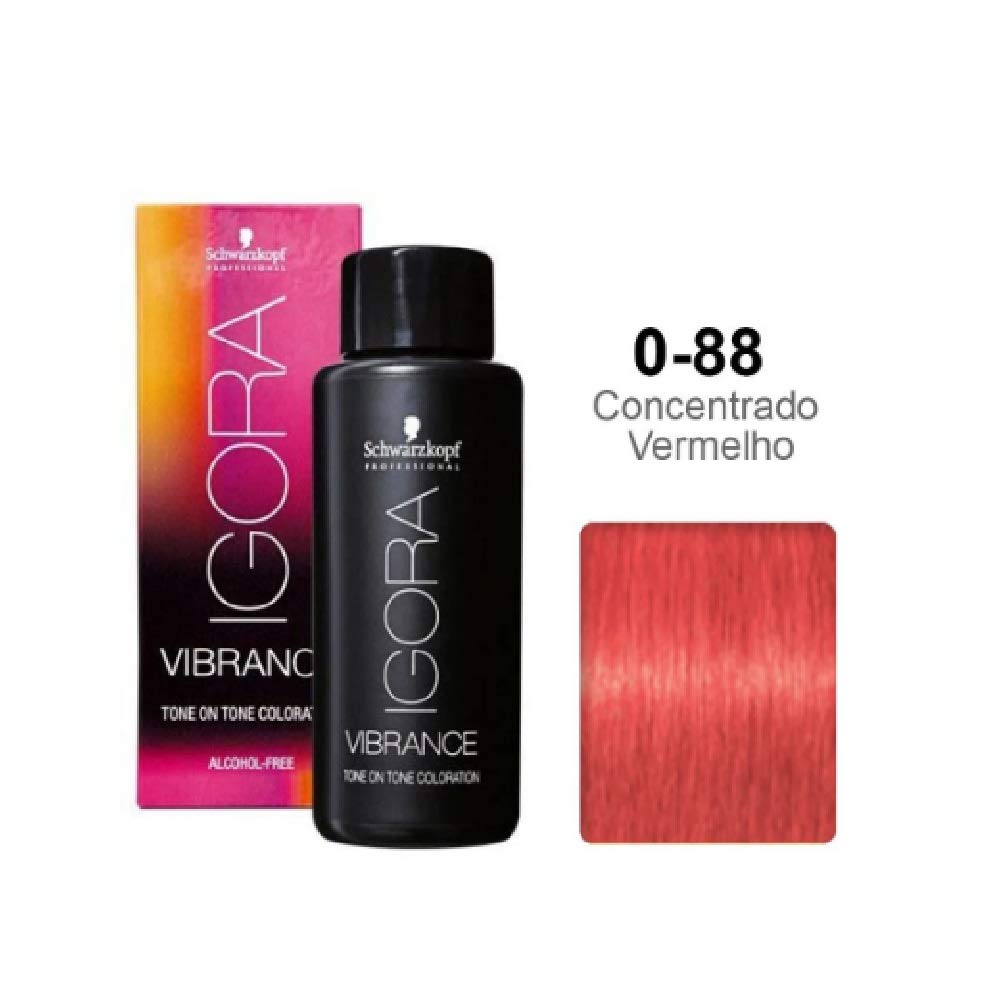 Schwarzkopf Professional Igora Vibrance Demi-Permanent Tone on Tone Hair Color (0-88 Red Concentrate)