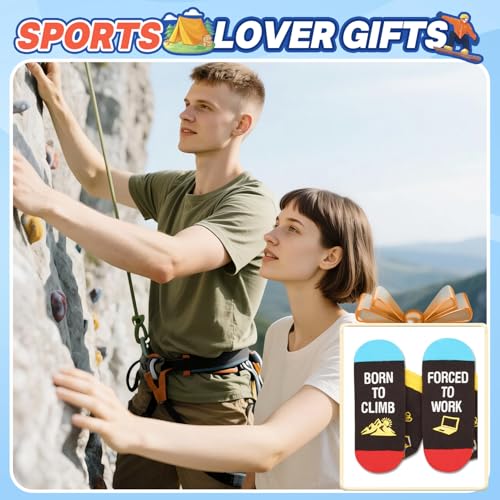 Zmart Funny Socks for Men Women - Outdoorsman Gifts for Surfer Camper Golfing Fishing Lovers