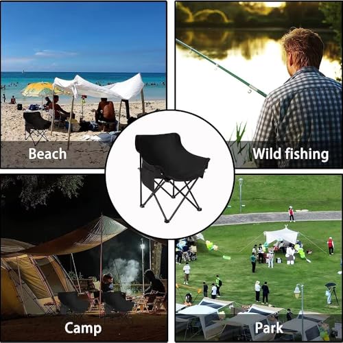 Folding Camping Chair, Portable Outdoor Backpacking Chair for Fishing, Hiking, Picnic, Camping, Beach, Lawn, Concert, Ultr...