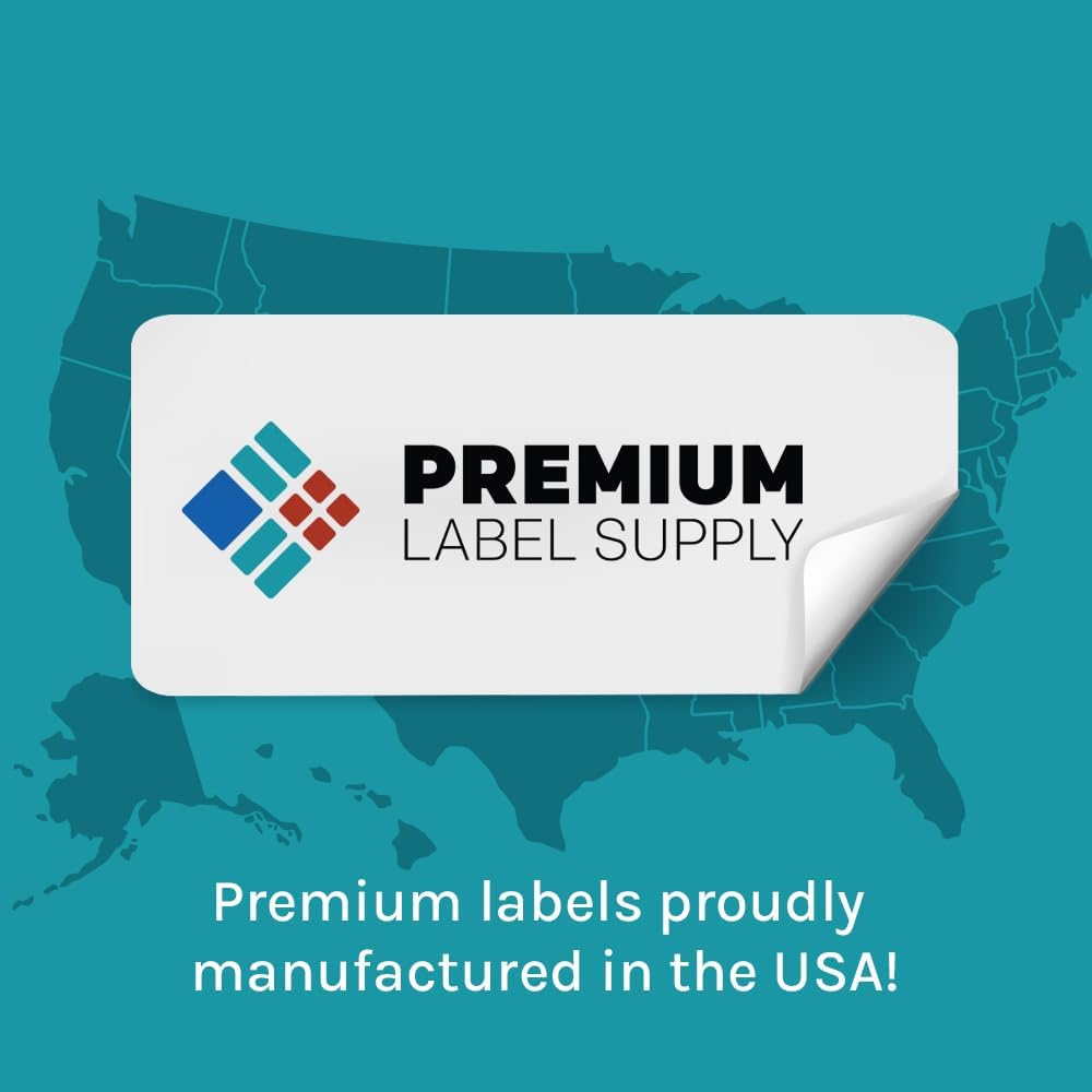 Premium Label Supply Brown Kraft Sticker Square Labels – 1.5" x 1.5" – Laser/Inkjet Compatible – (24 per Sheet), 25 Sheets – 600 Total Adhesive Labels