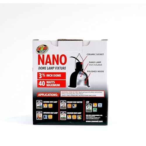 Zoo Med Nano Dome Single Lamp Fixture, 40 Watt