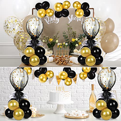 BBTO 8 Set Table Centerpieces Balloons Stand Kit, 80 Pcs Latex Balloons and Table Stand Holder with Base Tulle for Wedding...